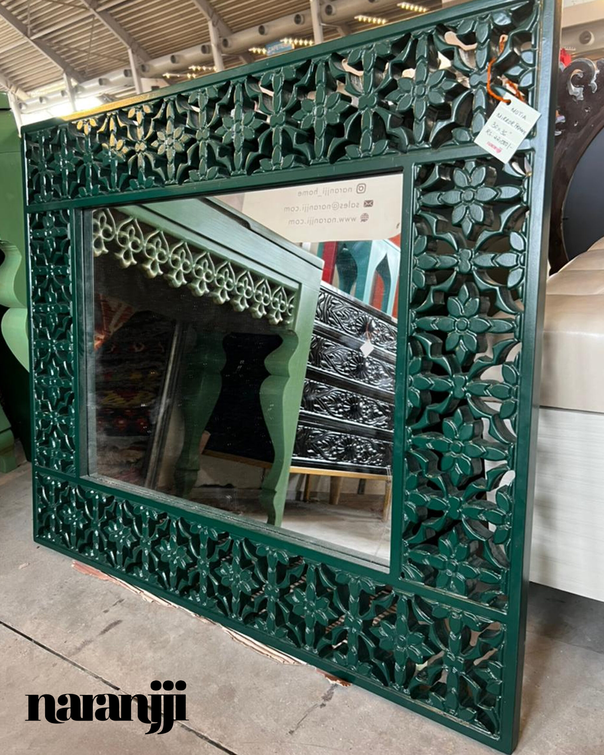 dark green mirror