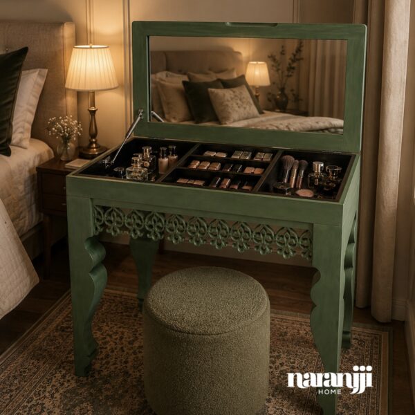 N. Dresser with ottoman