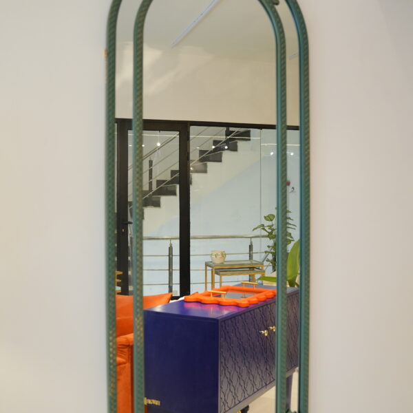 Teal long mirror