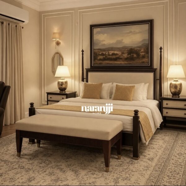 Nightingale bed + side tables + dresser